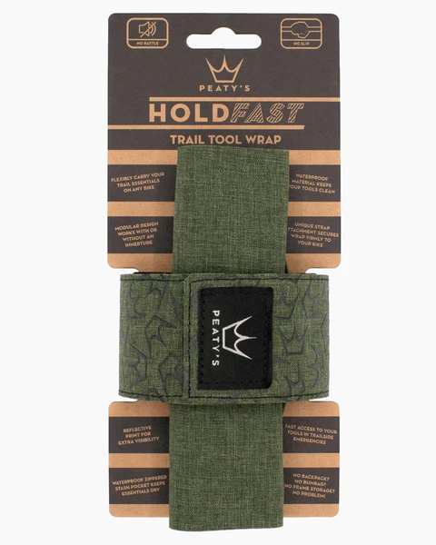 PEATY'S Porta-attrezzi HoldFast Trail Tool Wrap Moss Green